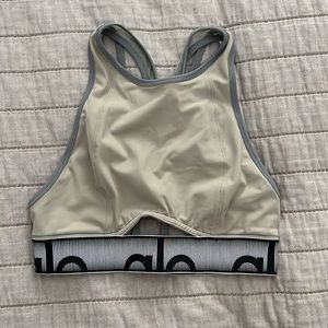 Alo Yoga Neutrals Colorblock Top Sport Bra